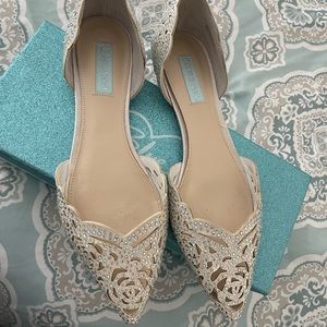 Like New Betsy Johnson sequin flats